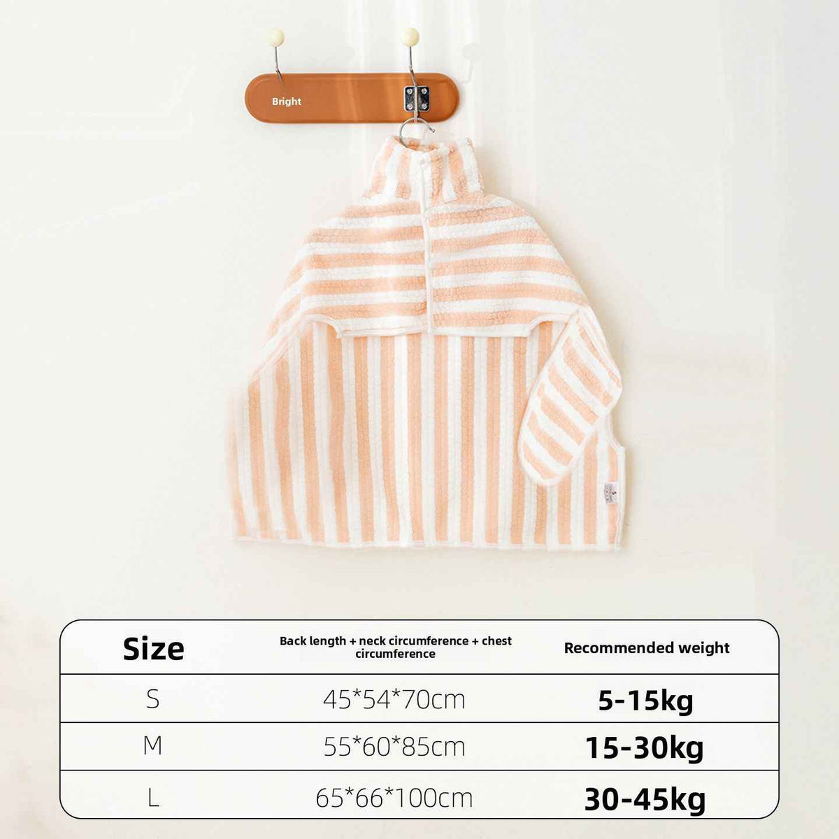 Pet Hair Remover - Dog Slicker Brushes - TinPaw - Oli pink striped bathrobe - S - SU00156558 - Oli pink striped bathrobe - S
