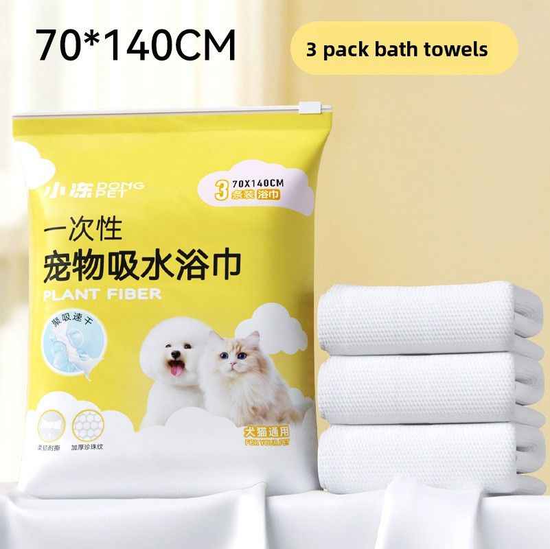 Pet Hair Remover - Dog Slicker Brushes - TinPaw - Disposable bath towel 70140cm - Dogs and Cats Universal - SU00156558 - Disposable bath towel 70140cm - Dogs and Cats Universal