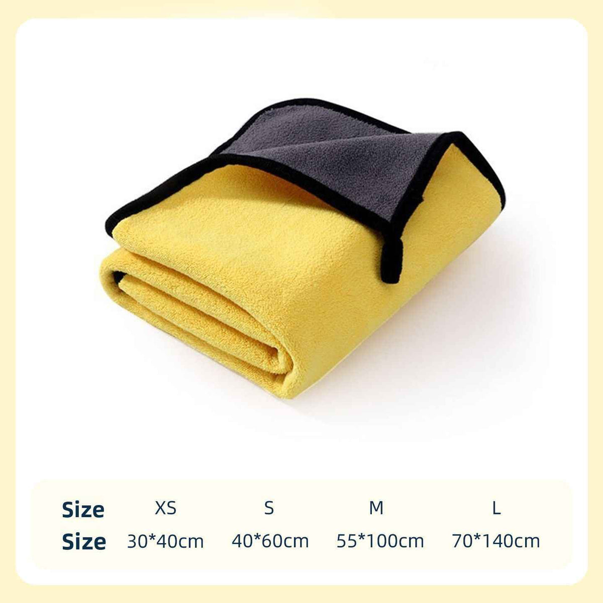 Pet Hair Remover - Dog Slicker Brushes - TinPaw - Yellow bath towel - L - SU00156558 - Yellow bath towel - L