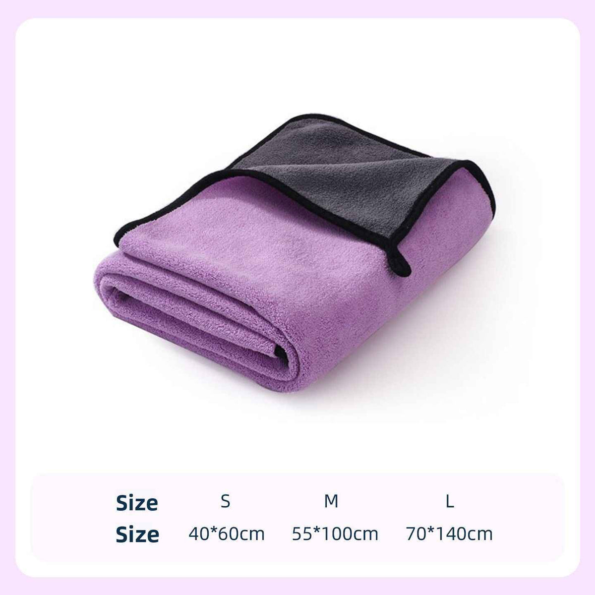 Pet Hair Remover - Dog Slicker Brushes - TinPaw - Purple bath towel - M - SU00156558 - Purple bath towel - M
