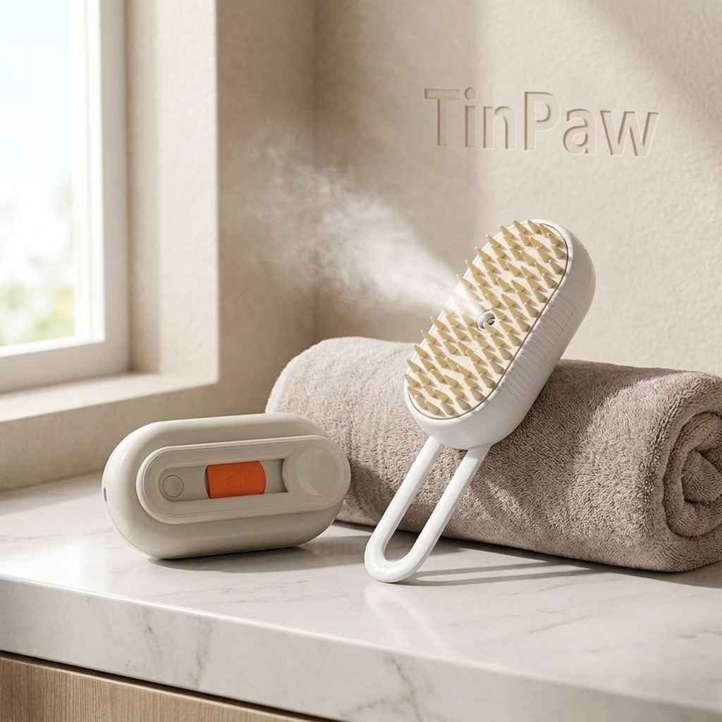 Pet Steam Grooming Brush - Grooming - TinPaw