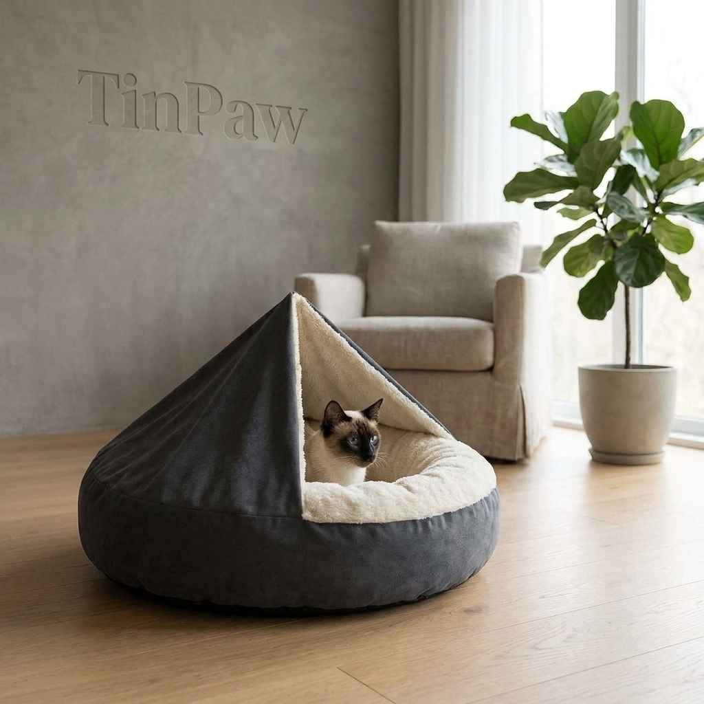 Plush Enclosed Pet House - Dog Beds & Furniture - TinPaw
