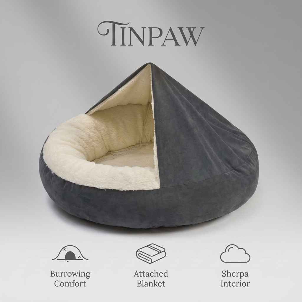 Plush Enclosed Pet House - Dog Beds & Furniture - TinPaw