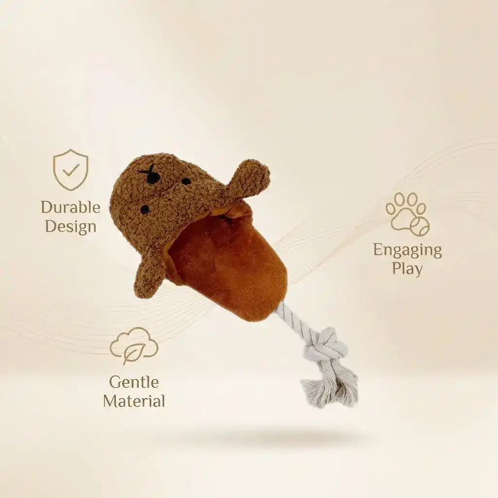Plush Dog Rope Chew Toy - Dog Toys - TinPaw