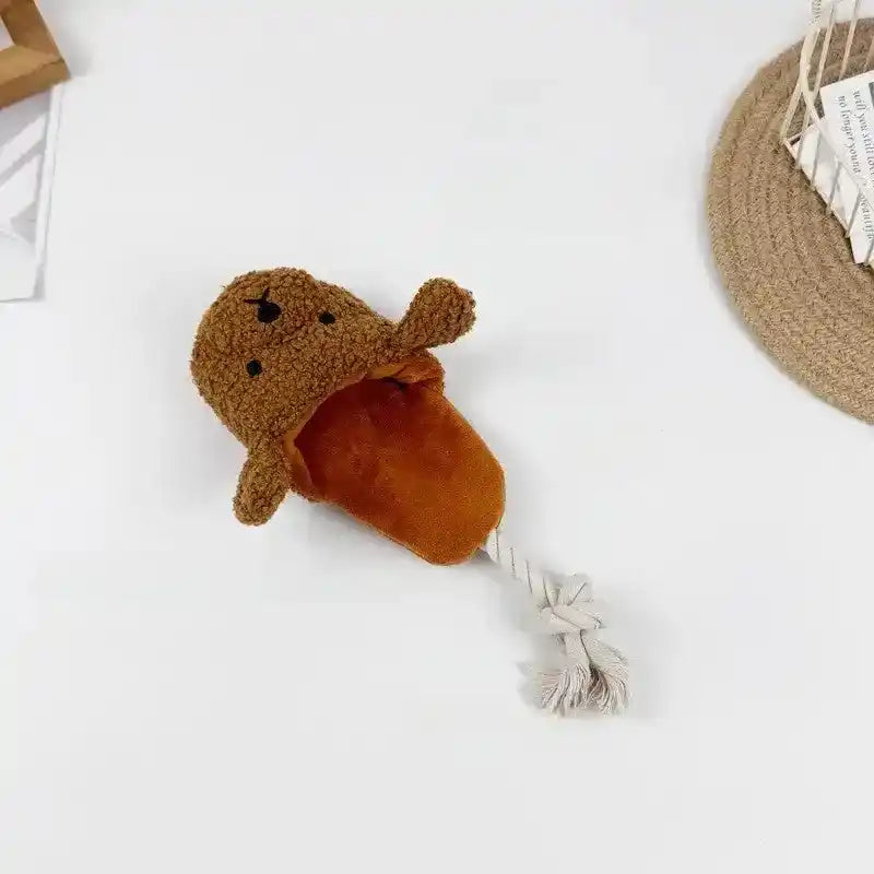 Plush Dog Rope Chew Toy - Dog Toys - TinPaw