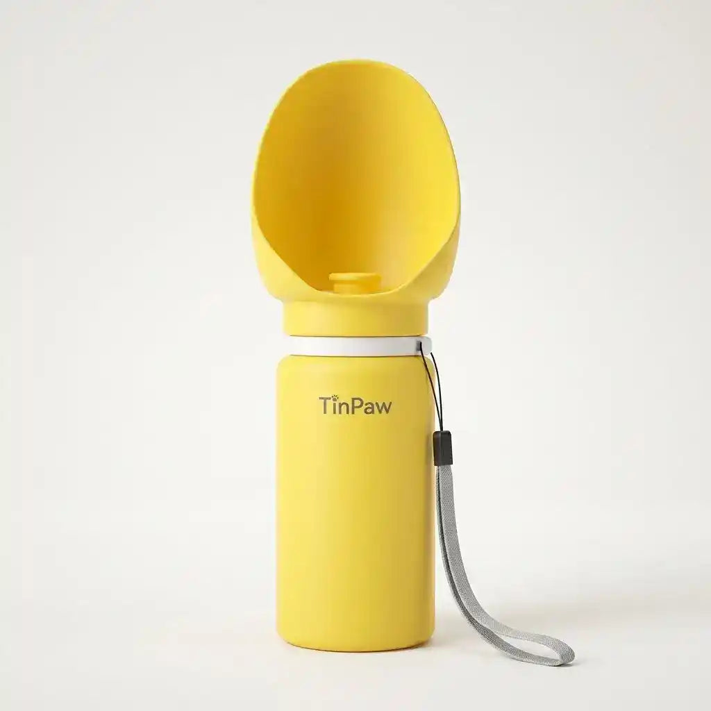 Dog Water Bottle Slow Feeder - Dog Travel Accessories - TinPaw