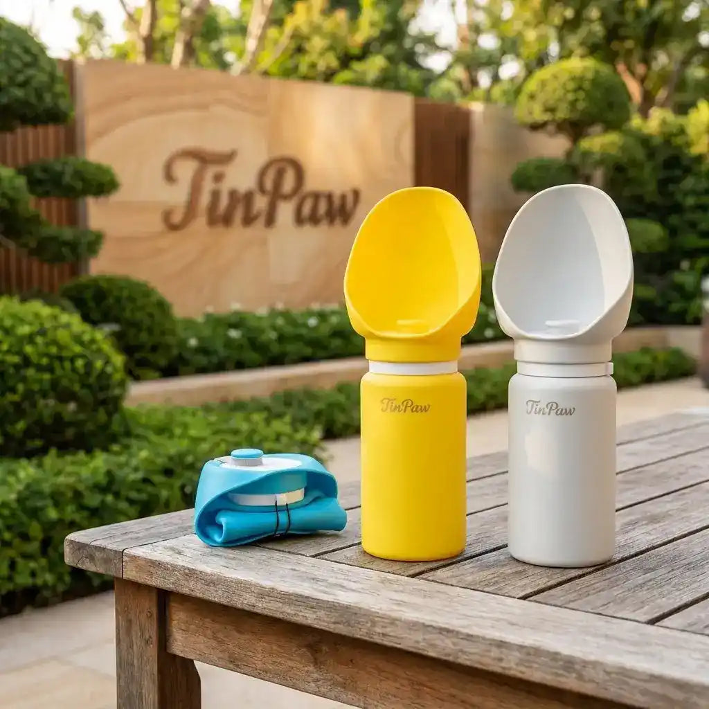 Dog Water Bottle Slow Feeder - Dog Travel Accessories - TinPaw