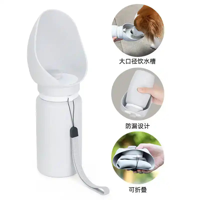 Dog Water Bottle Slow Feeder - Dog Travel Accessories - TinPaw