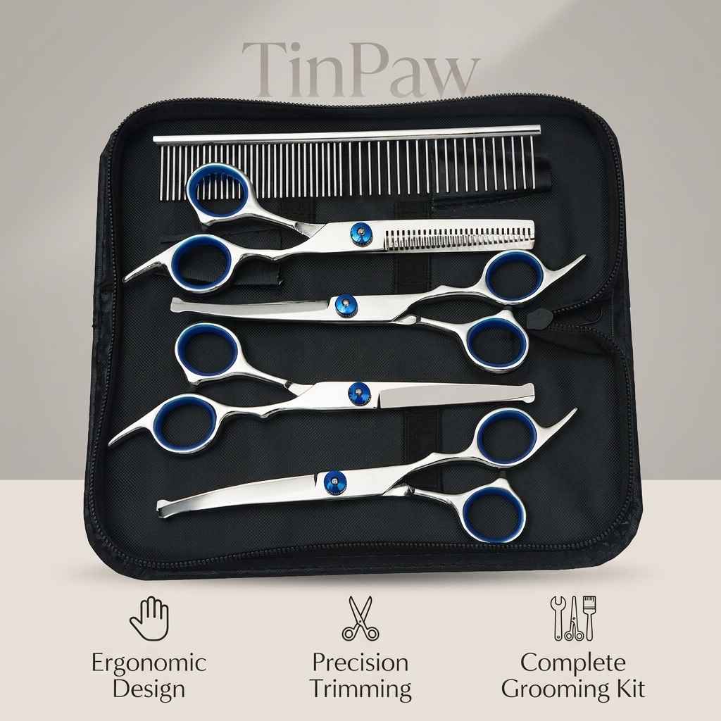 Professional Dog Scissors - Dog Slicker Brushes - TinPaw