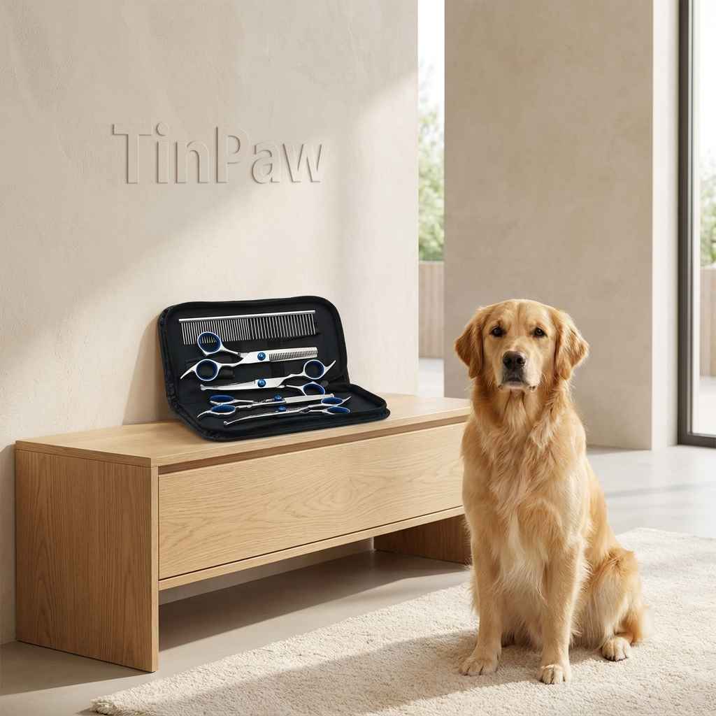 Professional Dog Scissors - Dog Slicker Brushes - TinPaw