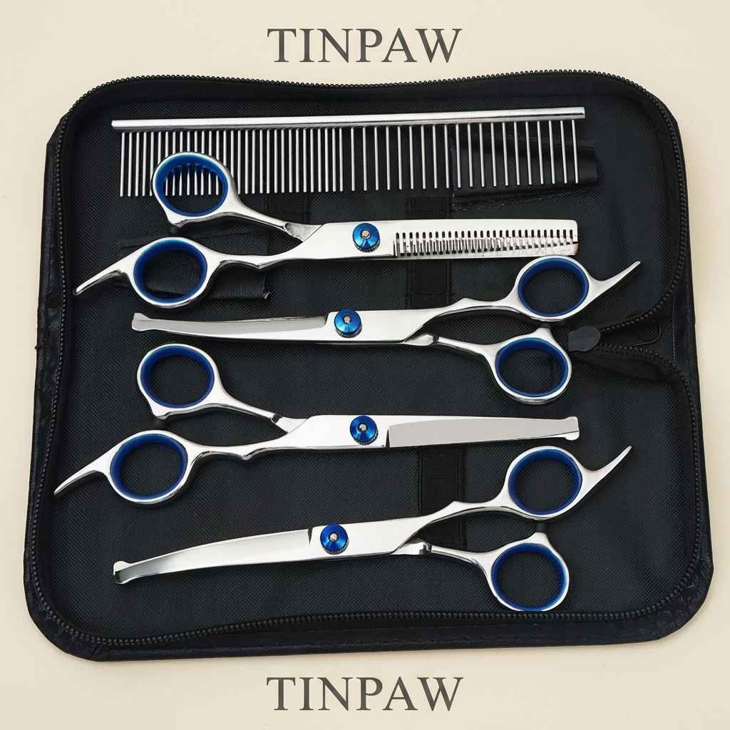 Professional Dog Scissors - Dog Slicker Brushes - TinPaw