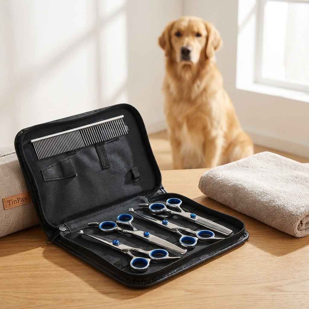 Professional Dog Scissors - Dog Slicker Brushes - TinPaw