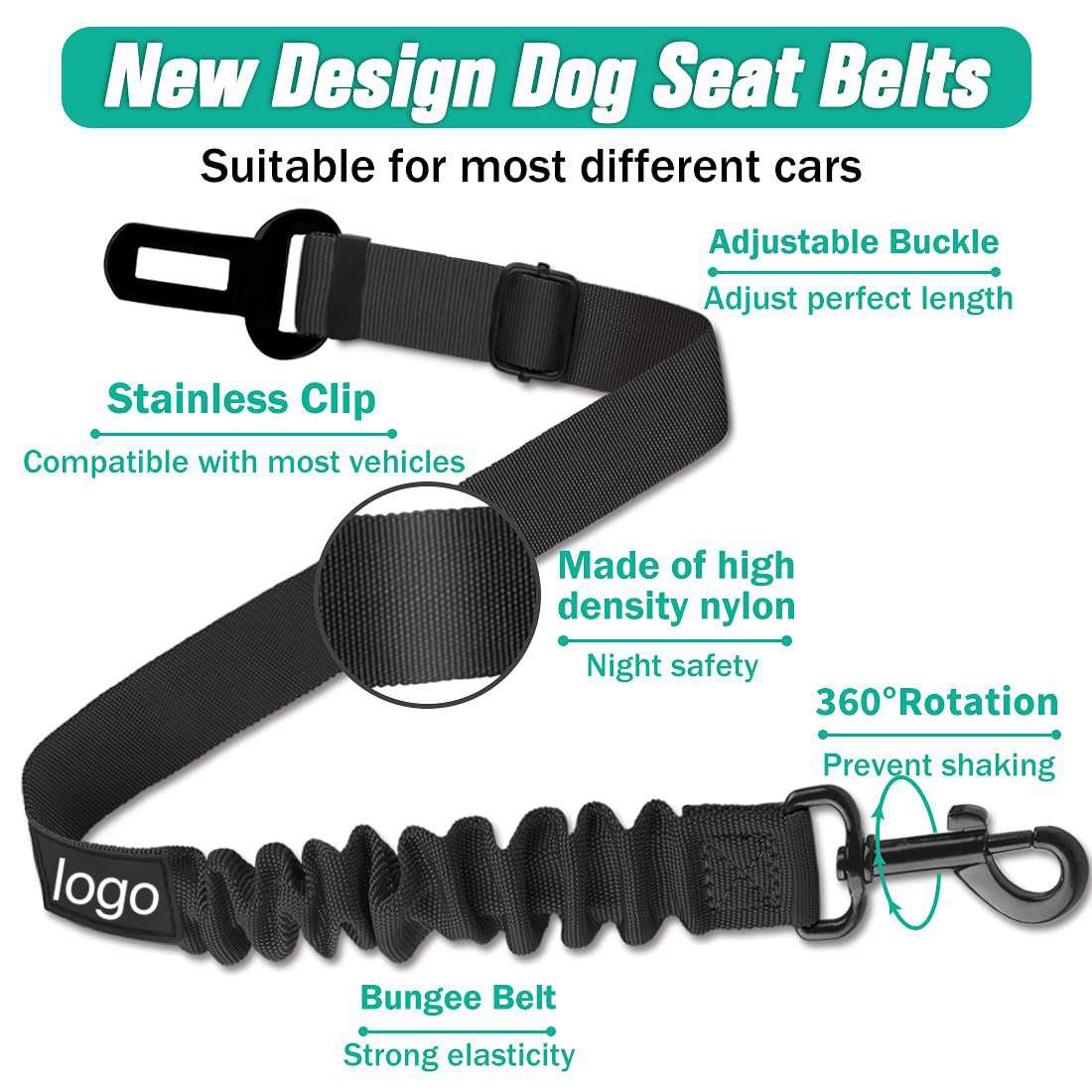 Reflective Dog Car Belt - Dog Gear - TinPaw
