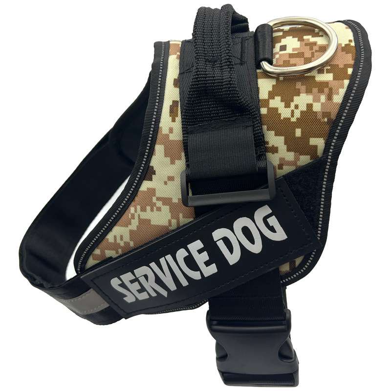Reflective Dog Harness Leash - Dog Gear - TinPaw - Mark White Harness SERVICE DOG - M Bust 55 - 65cm - SU00157832 - Mark White Harness SERVICE DOG - M Bust 55 - 65cm
