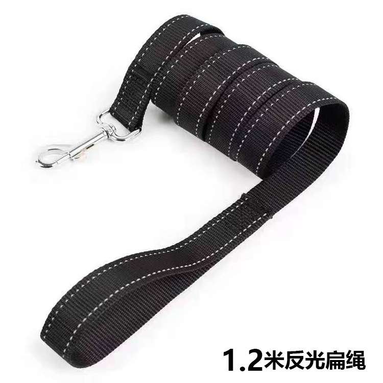 Reflective Dog Harness Leash - Dog Gear - TinPaw - 1.2m Reflective Flat Rope - XXL Bust 90 - 125cm - SU00157832 - 1.2m Reflective Flat Rope - XXL Bust 90 - 125cm
