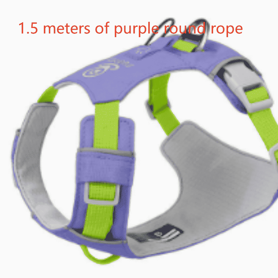 Reflective Waterproof Dog Harness - Dog Gear - TinPaw - Purple 1.5m purple round rope - L - SU00364418 - Purple 1.5m purple round rope - L