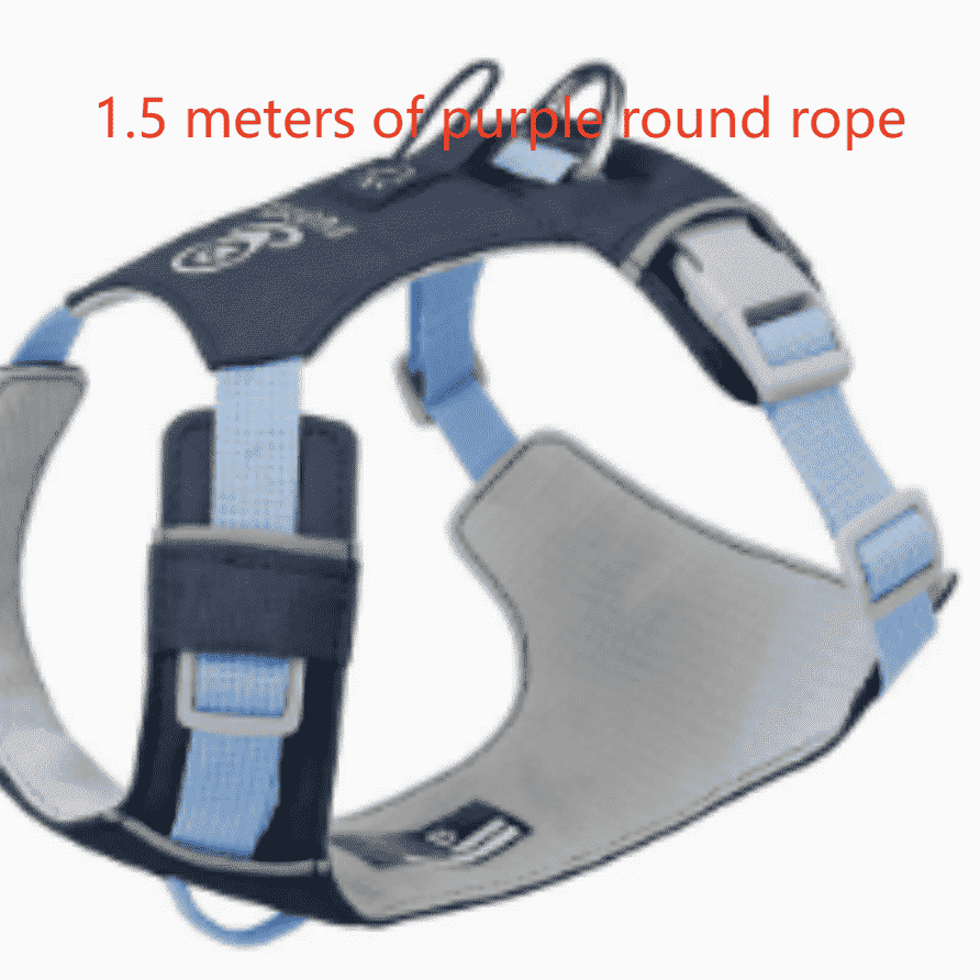 Reflective Waterproof Dog Harness - Dog Gear - TinPaw - Navy blue  1.5m blue round cord - M - SU00364418 - Navy blue  1.5m blue round cord - M
