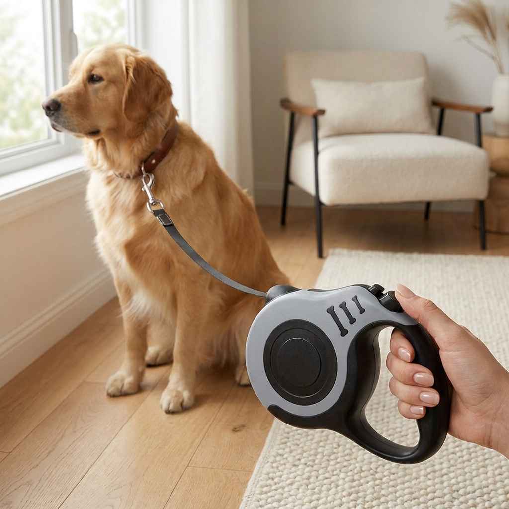 Retractable Bone Handle Leash - Dog Gear - TinPaw