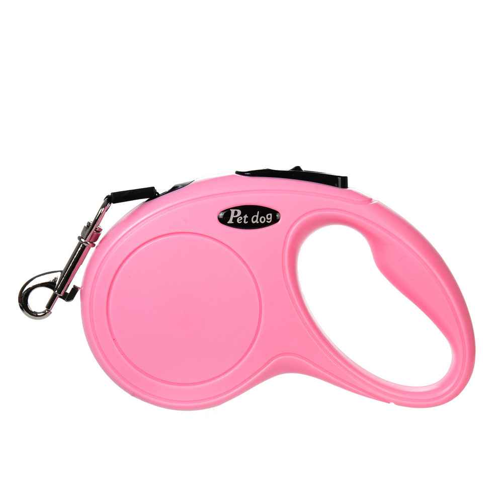 Retractable Bone Handle Leash - Dog Gear - TinPaw - Pink PET - 3 m opp packing - SU00362222 - Pink PET - 3 m opp packing