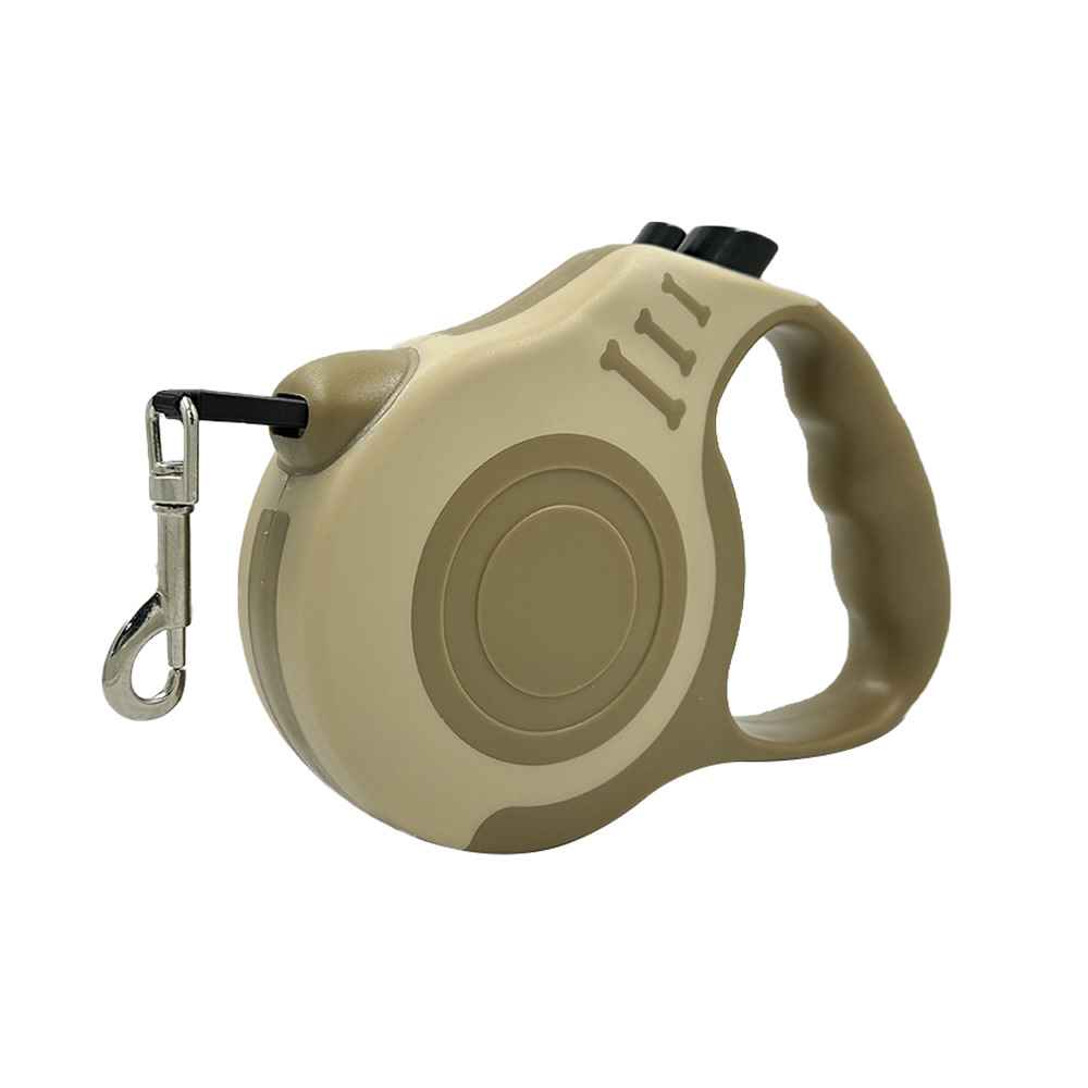 Retractable Bone Handle Leash - Dog Gear - TinPaw - Coffee bone - 3 m opp packing - SU00362222 - Coffee bone - 3 m opp packing