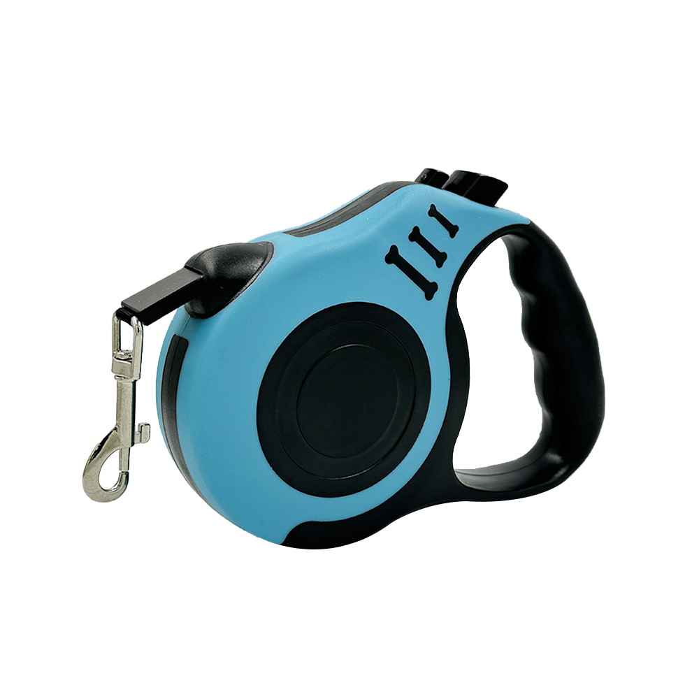 Retractable Bone Handle Leash - Dog Gear - TinPaw - Lake Blue Bones - 5 m opp packing - SU00362222 - Lake Blue Bones - 5 m opp packing