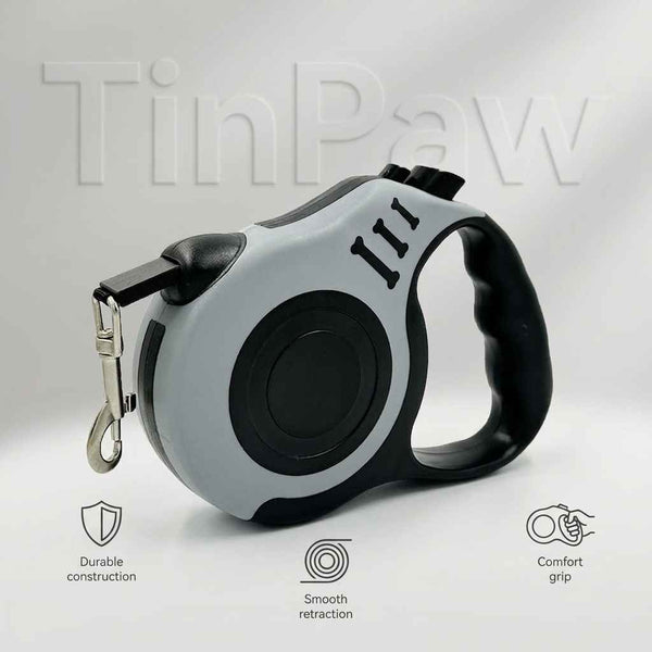 Retractable Bone Handle Leash - Dog Gear - TinPaw