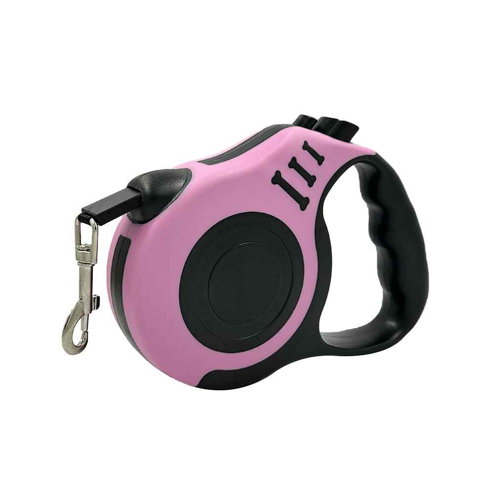 Retractable Bone Handle Leash - Dog Gear - TinPaw - Pink bone - 5 m opp packing - SU00362222 - Pink bone - 5 m opp packing