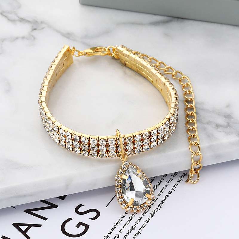 Rhinestone Adjustable Pet Collar - Dog Gear - TinPaw