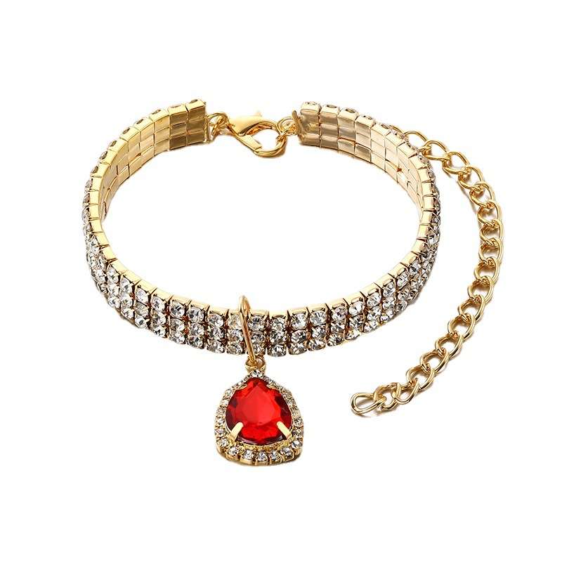 Rhinestone Adjustable Pet Collar - Dog Gear - TinPaw