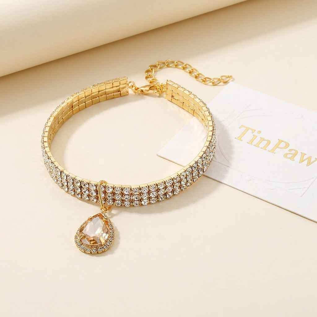 Rhinestone Adjustable Pet Collar - Dog Gear - TinPaw