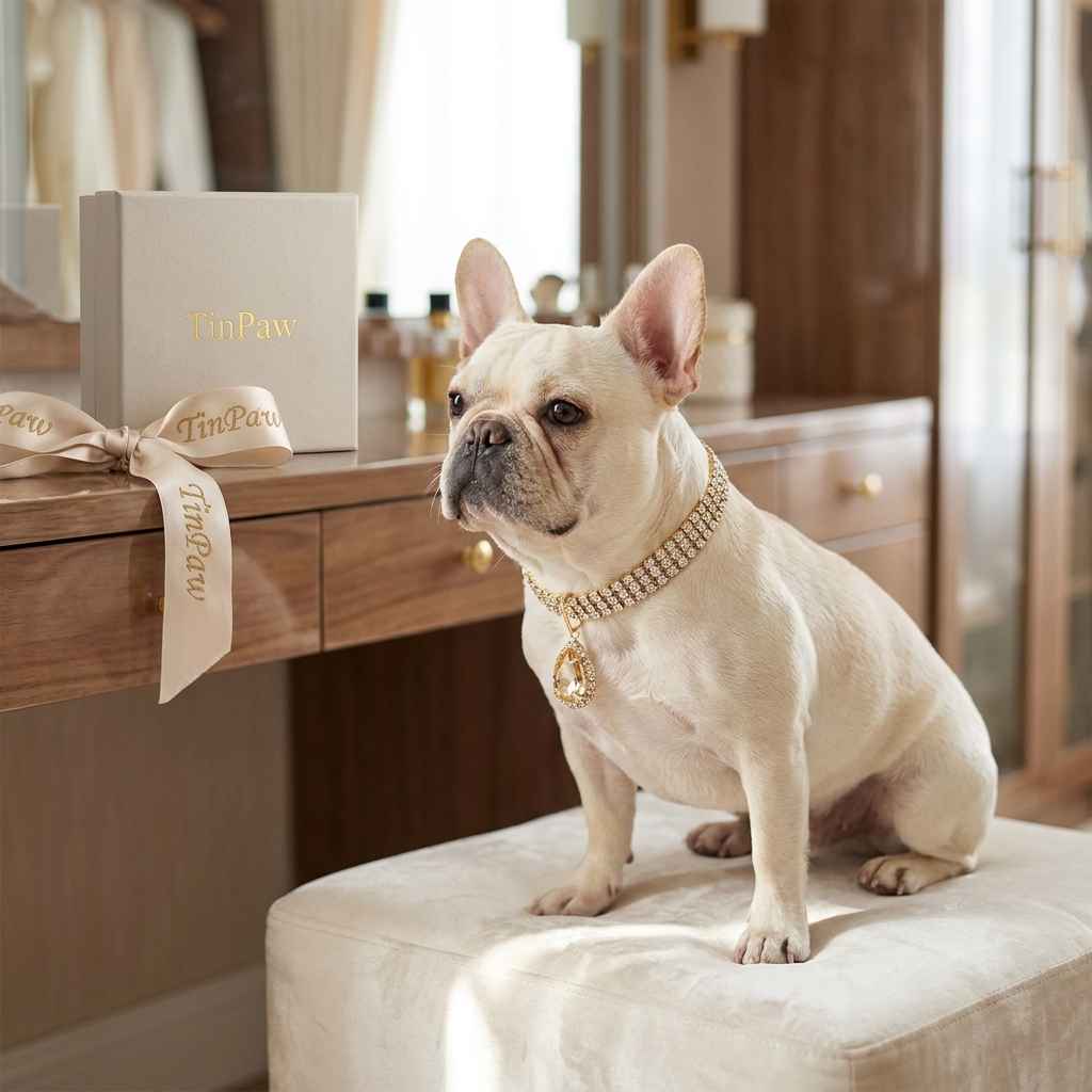 Rhinestone Adjustable Pet Collar - Dog Gear - TinPaw