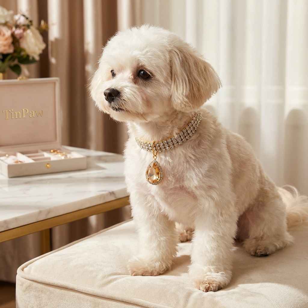 Rhinestone Adjustable Pet Collar - Dog Gear - TinPaw