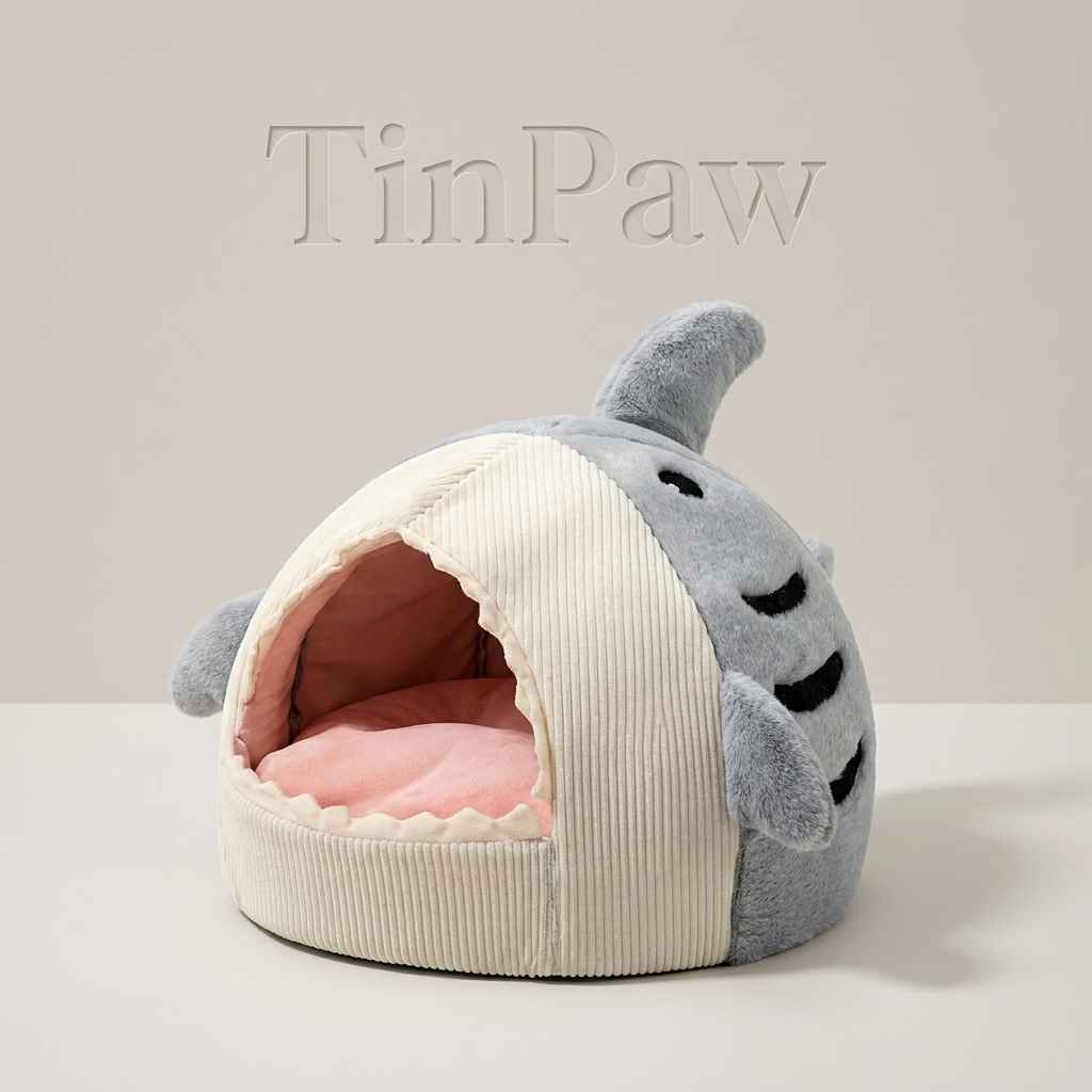 Shark Cave Dog Bed - Dog Beds & Furniture - TinPaw