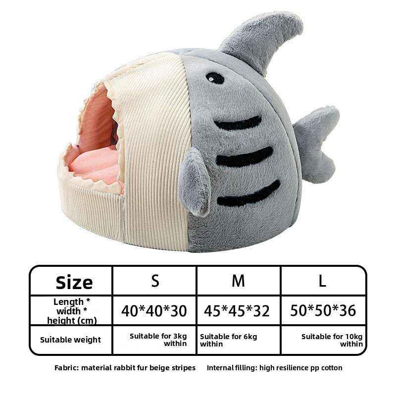 Shark Cave Dog Bed - Dog Beds & Furniture - TinPaw