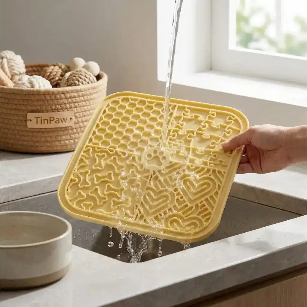Silicone Dog Lick Mat Bowl - Slow Feeding Bowl - TinPaw