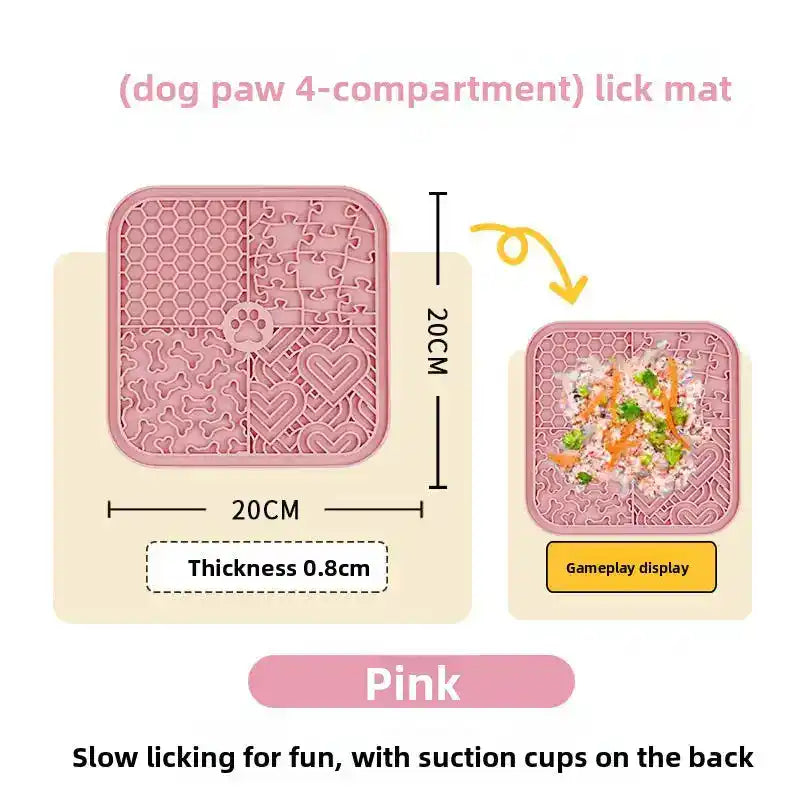 Silicone Dog Lick Mat Bowl - Slow Feeding Bowl - TinPaw