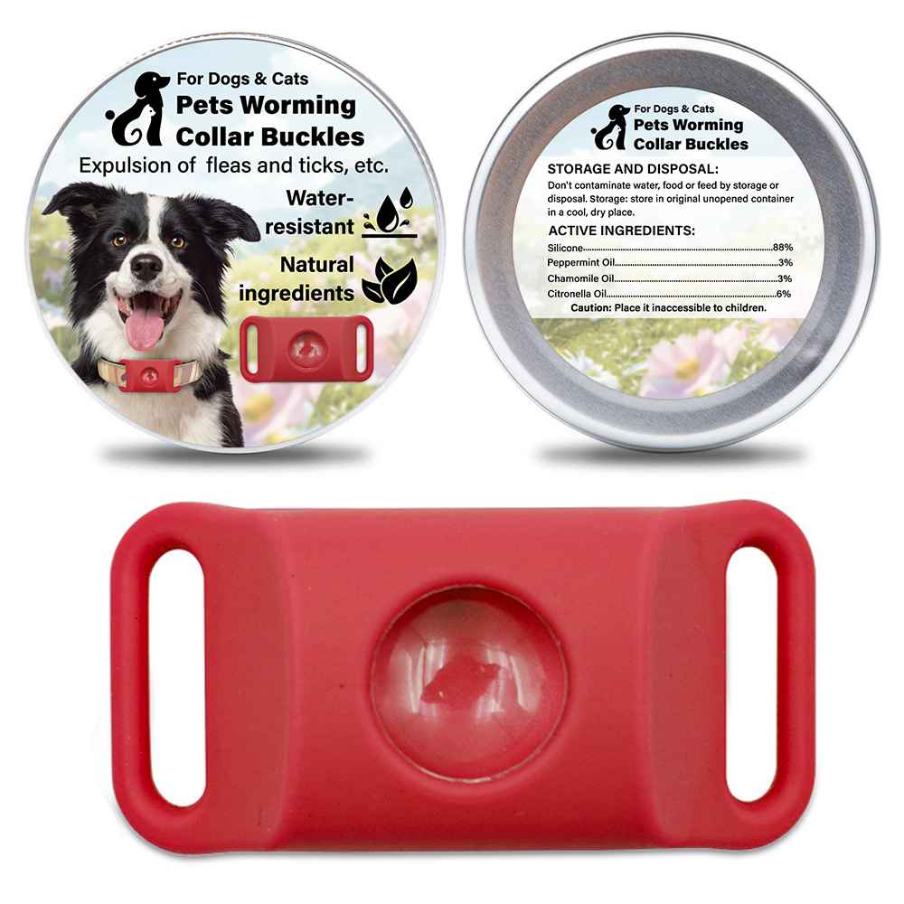 Silicone Flea Tick Collar - Collars - TinPaw - Red 1pc - SU00134811 - Red 1pc
