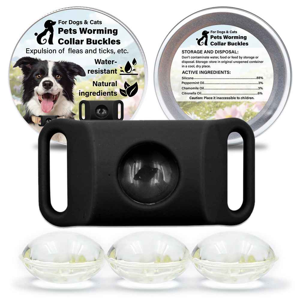 Silicone Flea Tick Collar - Collars - TinPaw - Black 4pcs - SU00134811 - Black 4pcs