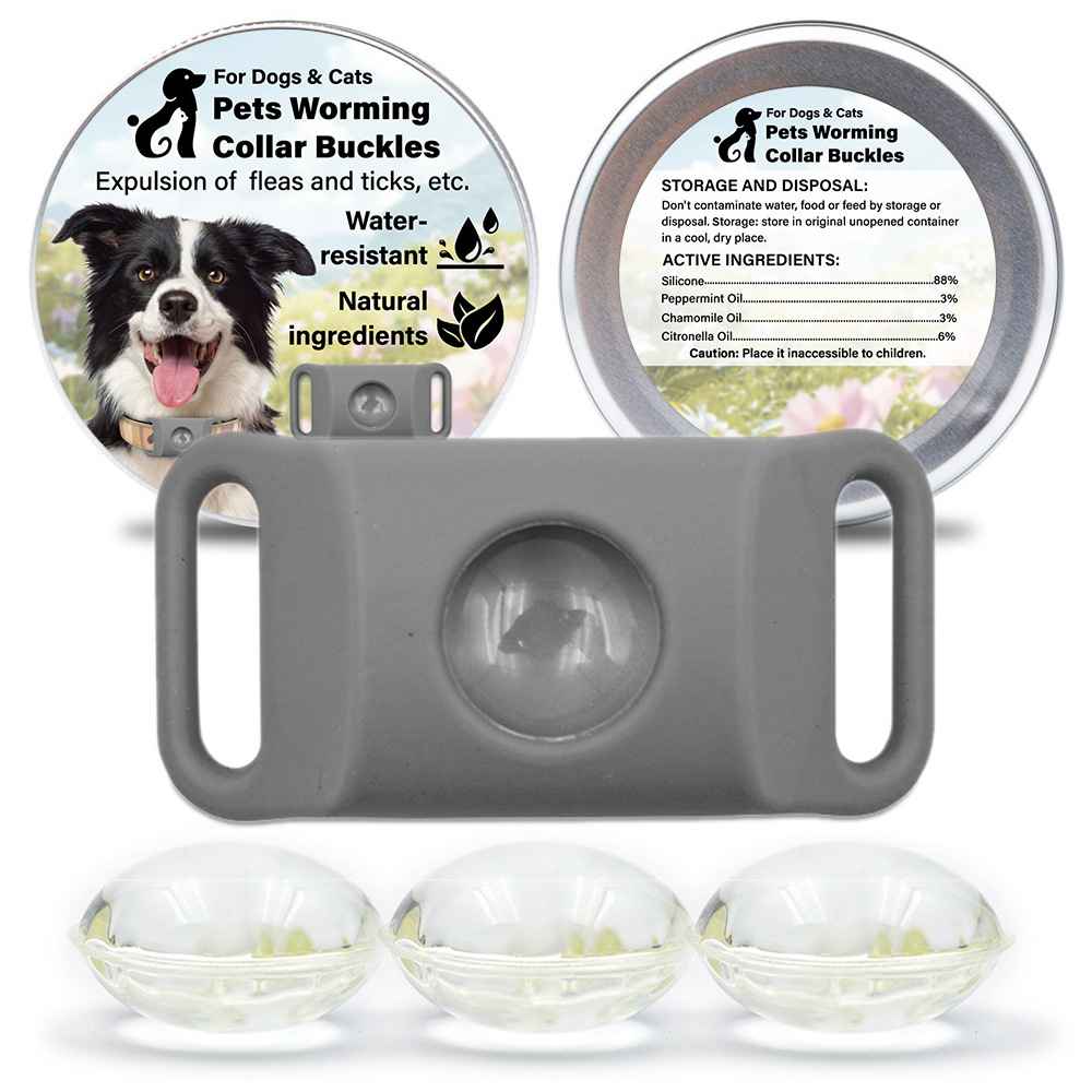 Silicone Flea Tick Collar - Collars - TinPaw - Gray 4pcs - SU00134811 - Gray 4pcs