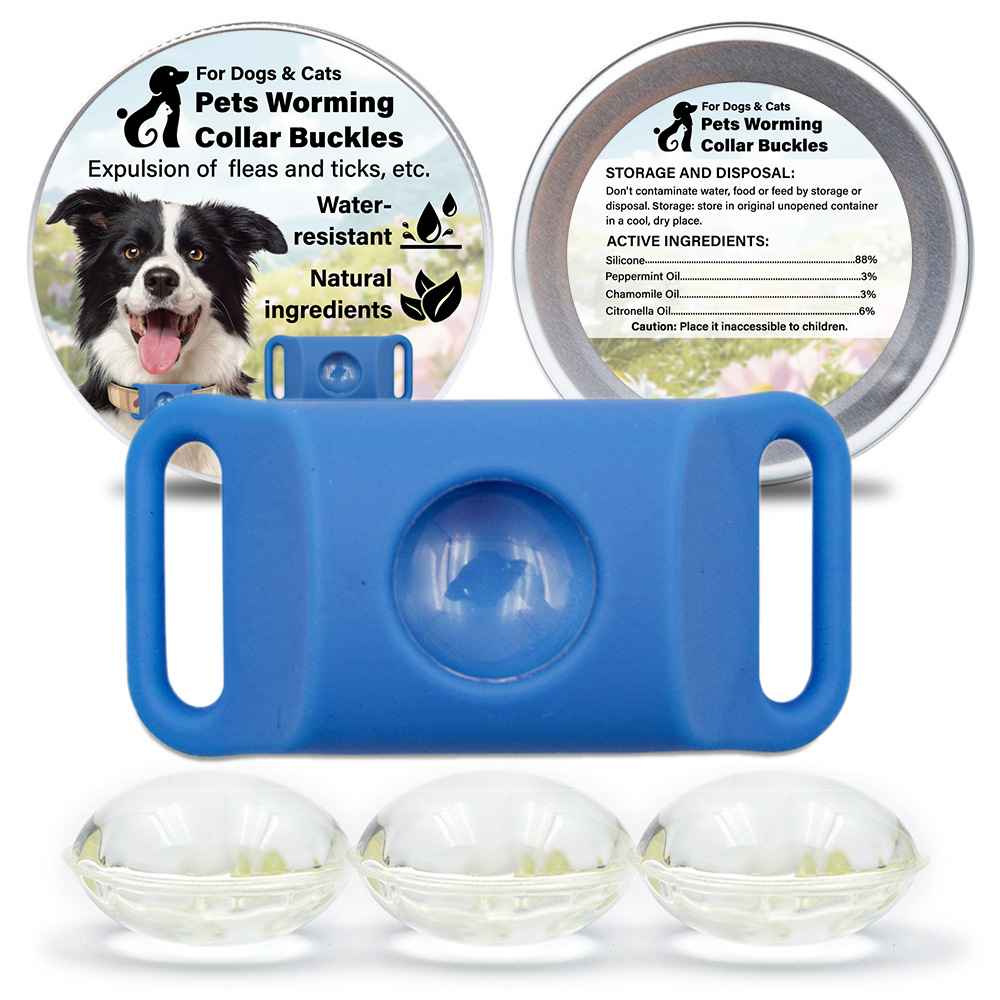 Silicone Flea Tick Collar - Collars - TinPaw - Blue 4pcs - SU00134811 - Blue 4pcs