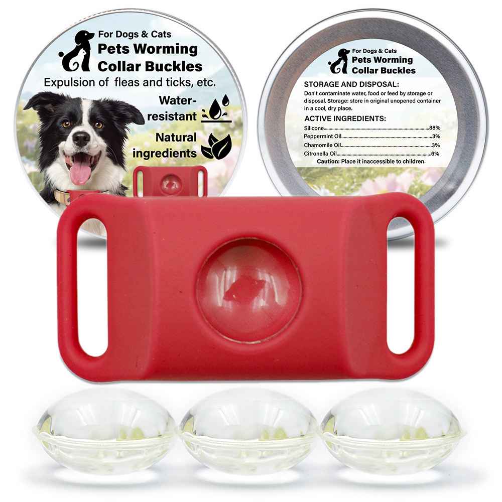 Silicone Flea Tick Collar - Collars - TinPaw - Red 4pcs - SU00134811 - Red 4pcs