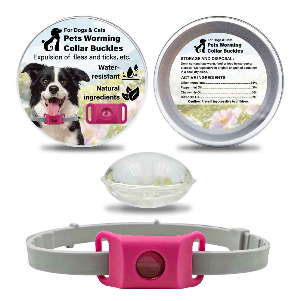 Silicone Flea Tick Collar - Collars - TinPaw - Pink 2pcs + Silicone Collar - SU00134811 - Pink 2pcs + Silicone Collar