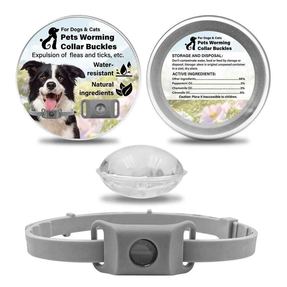 Silicone Flea Tick Collar - Collars - TinPaw - Gray 2pcs + Silicone Collar - SU00134811 - Gray 2pcs + Silicone Collar