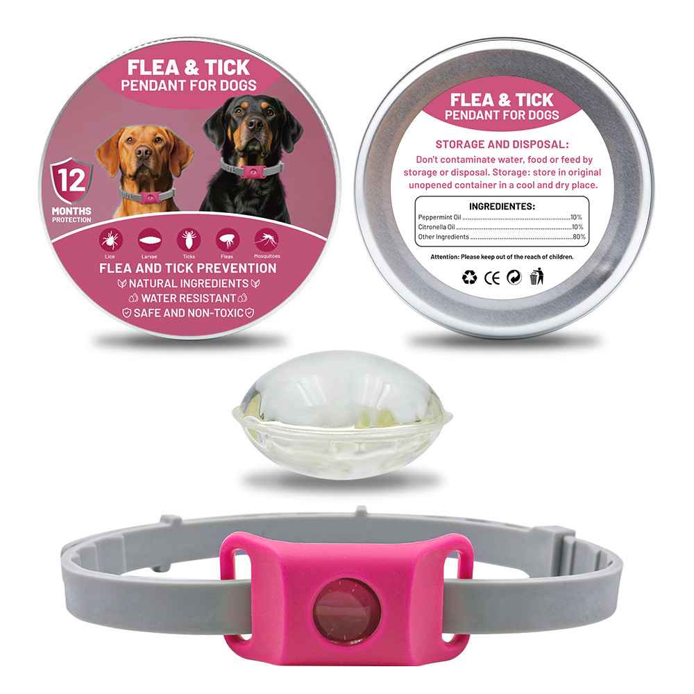 Silicone Flea Tick Collar - Collars - TinPaw - Pink 2pcs + Silicone Collar NewSpec - SU00134811 - Pink 2pcs + Silicone Collar NewSpec
