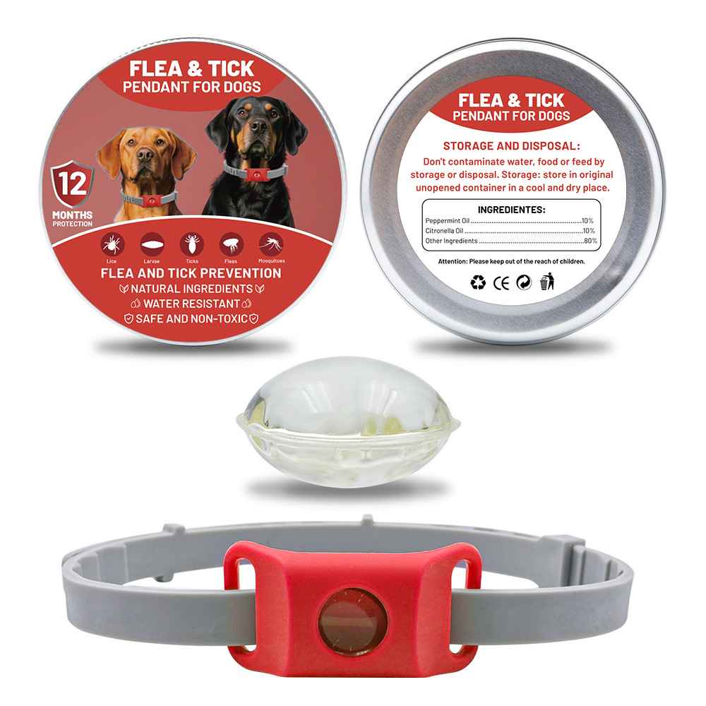 Silicone Flea Tick Collar - Collars - TinPaw - Red 2pcs + Silicone Collar NewSpec - SU00134811 - Red 2pcs + Silicone Collar NewSpec