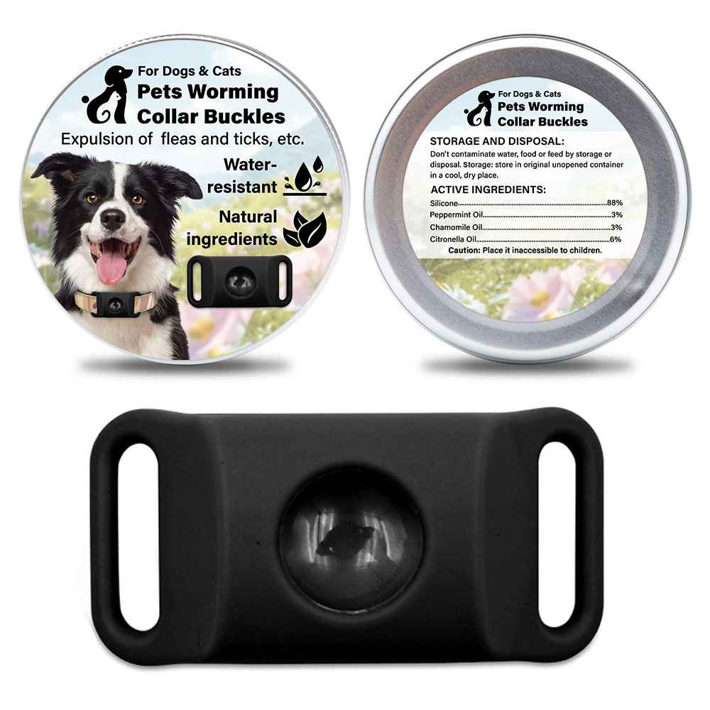 Silicone Flea Tick Collar - Collars - TinPaw - Black 1pc - SU00134811 - Black 1pc