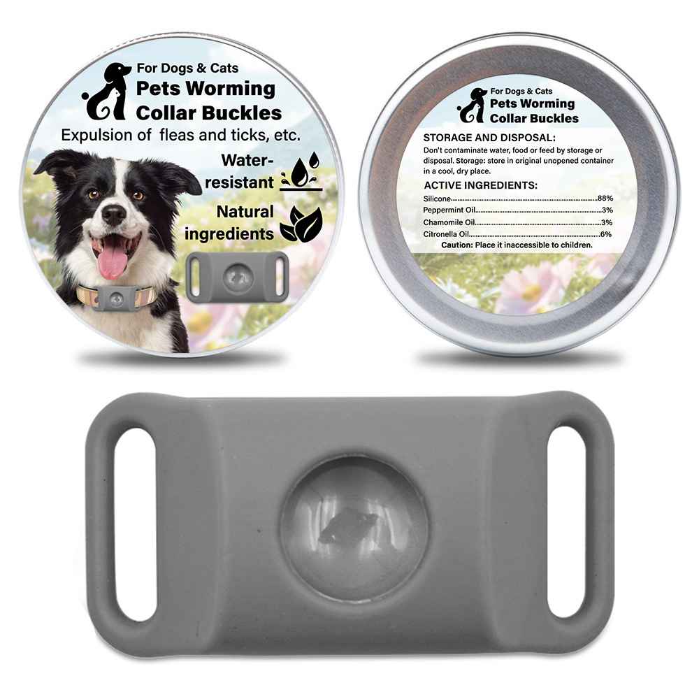 Silicone Flea Tick Collar - Collars - TinPaw - Gray 1pc - SU00134811 - Gray 1pc