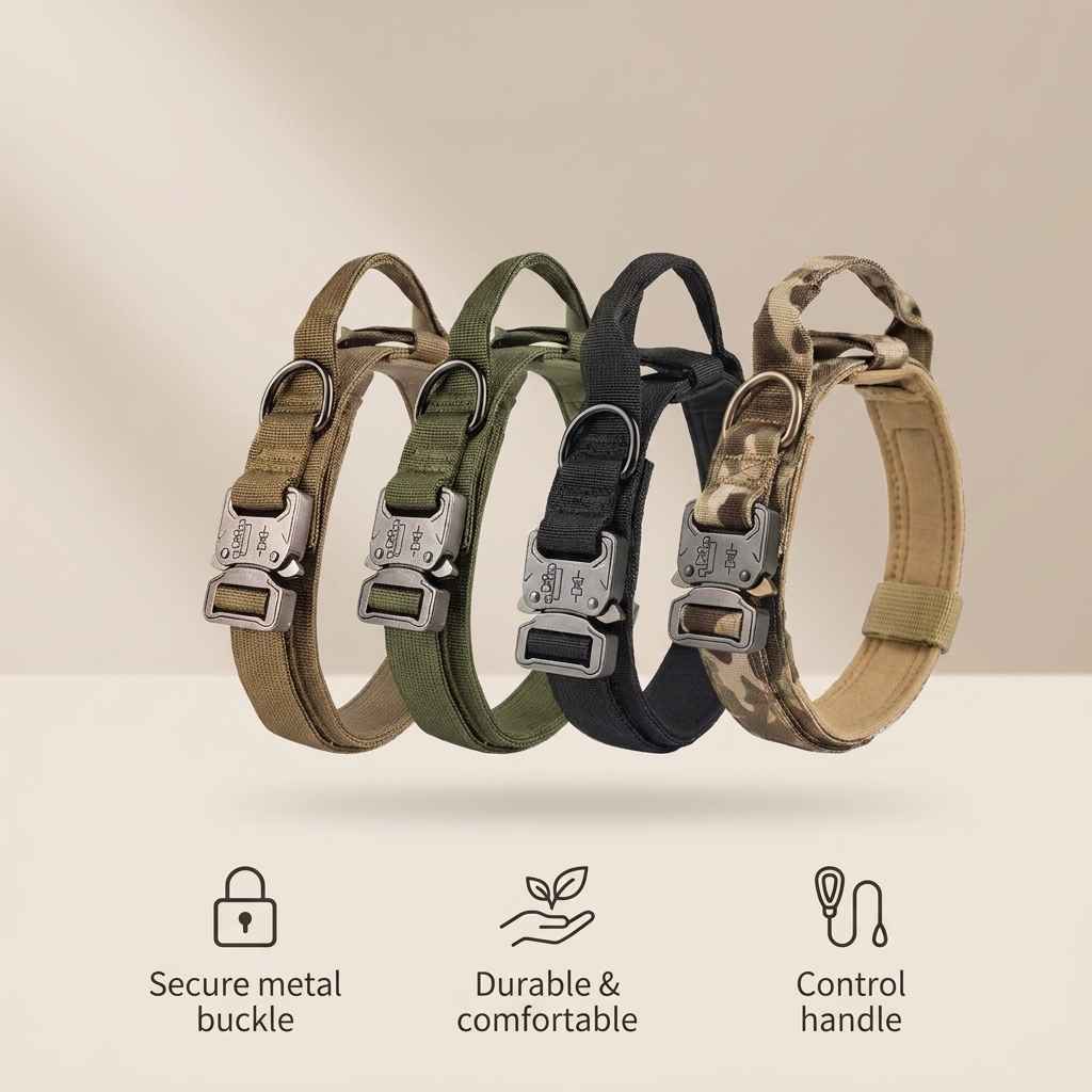 Tactical Dog Collar Leash - Collars - TinPaw