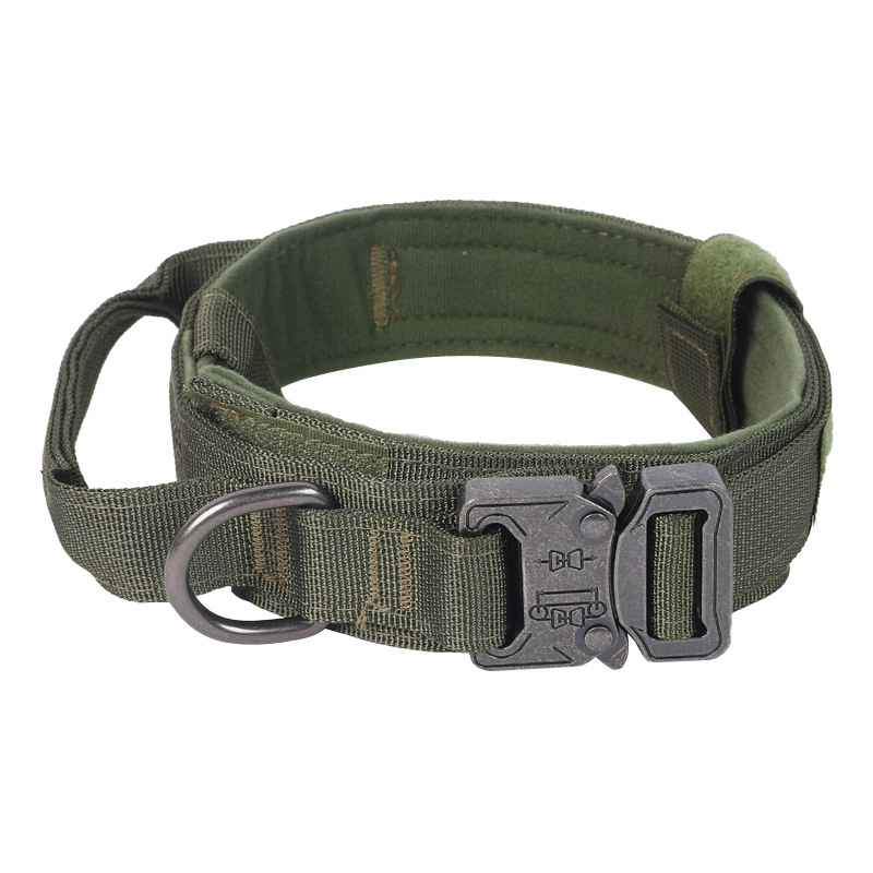 Tactical Dog Collar Leash - Collars - TinPaw - Olive Tactical Collar - M - SU00114743 - Olive Tactical Collar - M