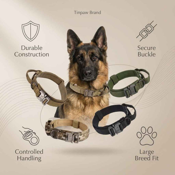 Tactical Dog Collar Leash - Collars - TinPaw